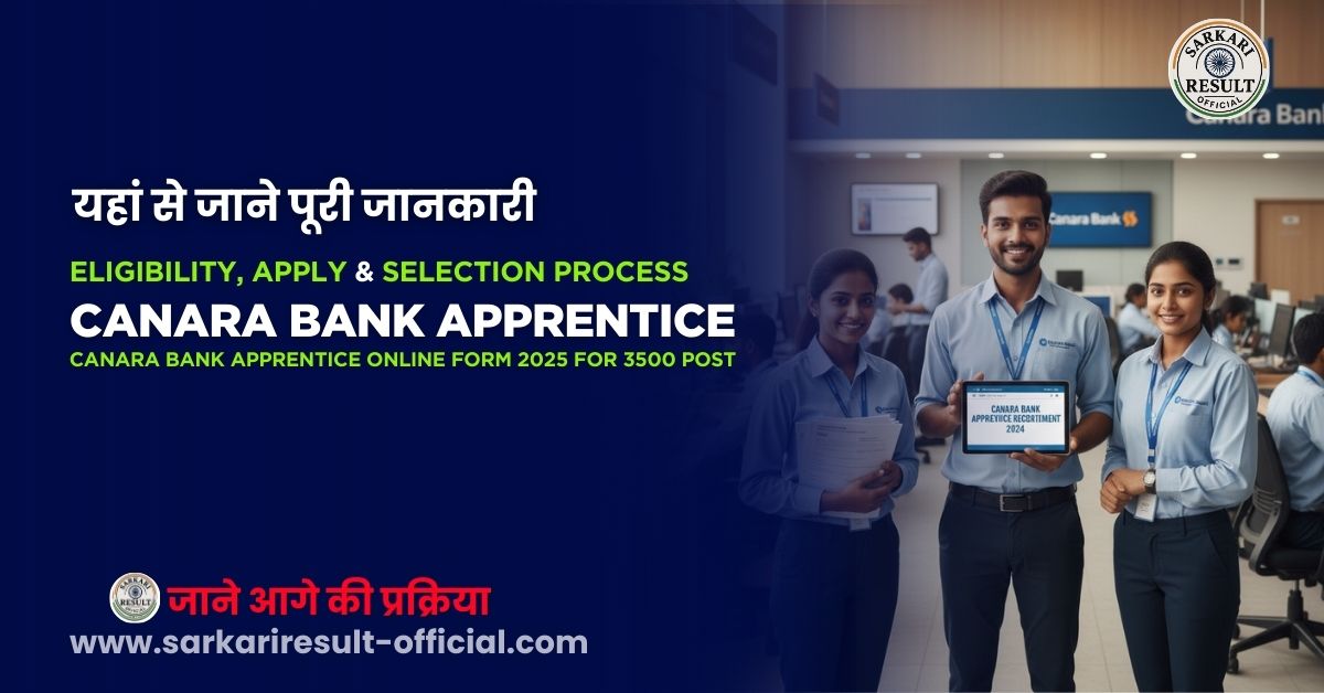 Canara Bank Apprentice Online Form 2025 – Apply Online for 3500 Posts Step-by-Step Guide | Notification, Qualification, Syllabus, Selection Process & More